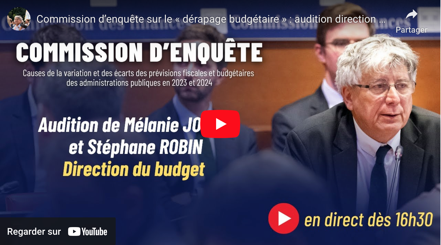 Commission d’enquête sur le « dérapage budgétaire » : audition de la direction du budget