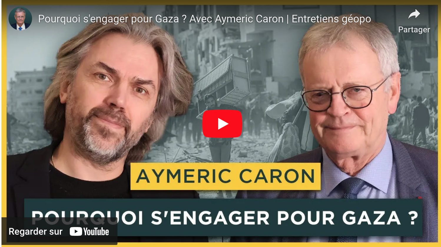 Pourquoi s’engager pour Gaza ? Avec Aymeric Caron 