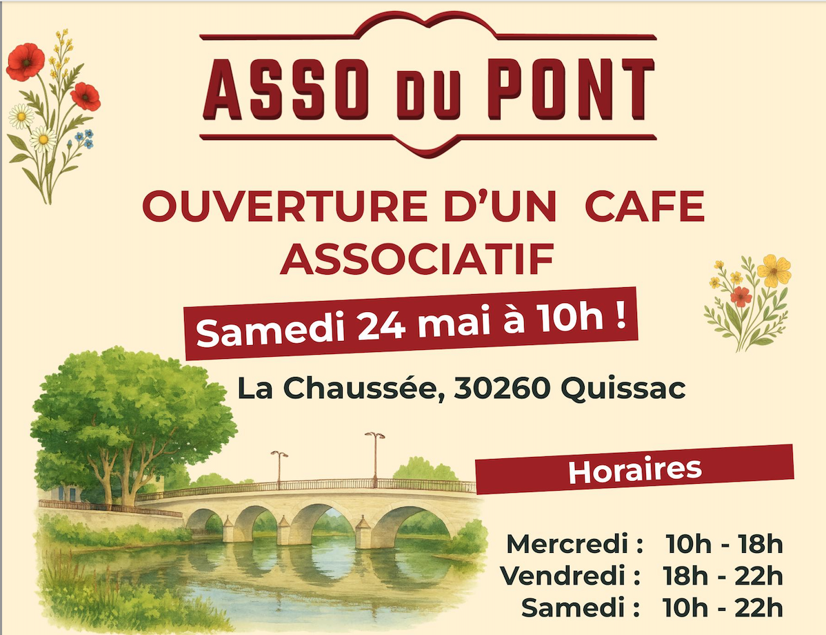 Café associatif à Quissac