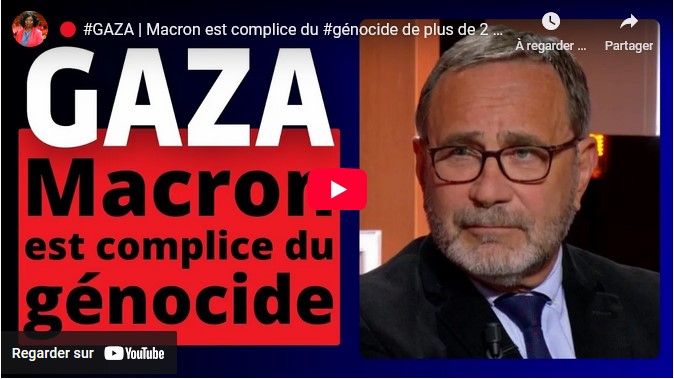 Macron est complice du génocide de plus de 2 millions de Palestinien·nes