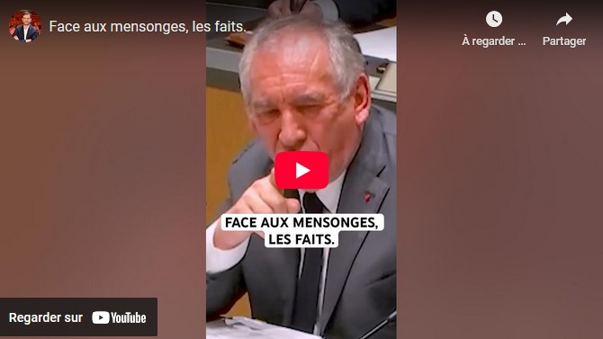 Face aux mensonges, les faits.