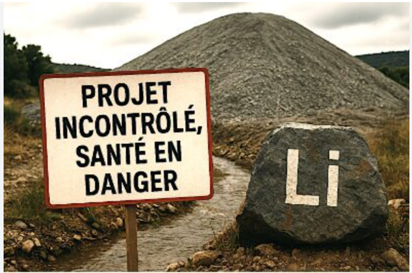 Mine de Lithium, Lodève : « projet incontrôlé, santé en danger ».