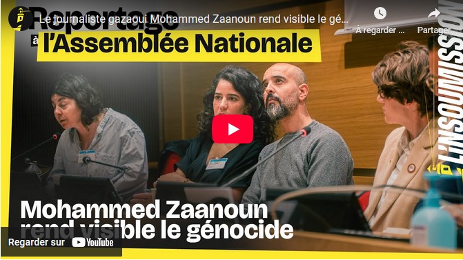 Le journaliste gazaoui Mohammed Zaanoun rend visible le génocide