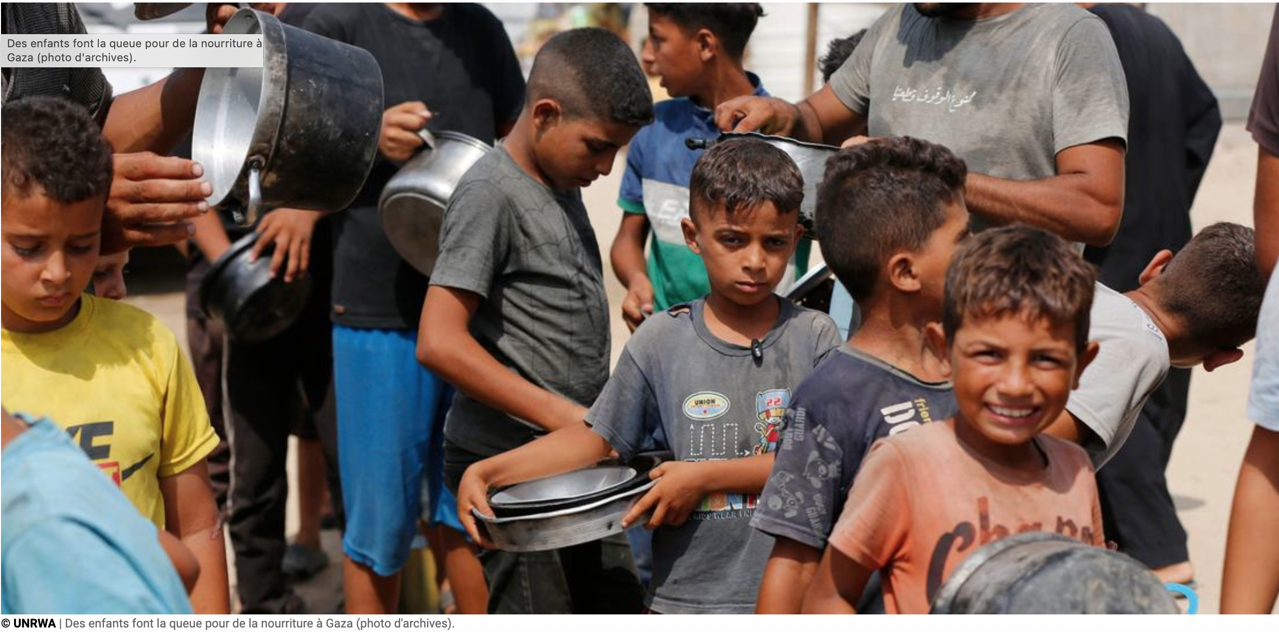A Gaza, plus de 600 enfants au stade le plus grave de malnutrition avec risque très élévé de mortalité en mai 2025