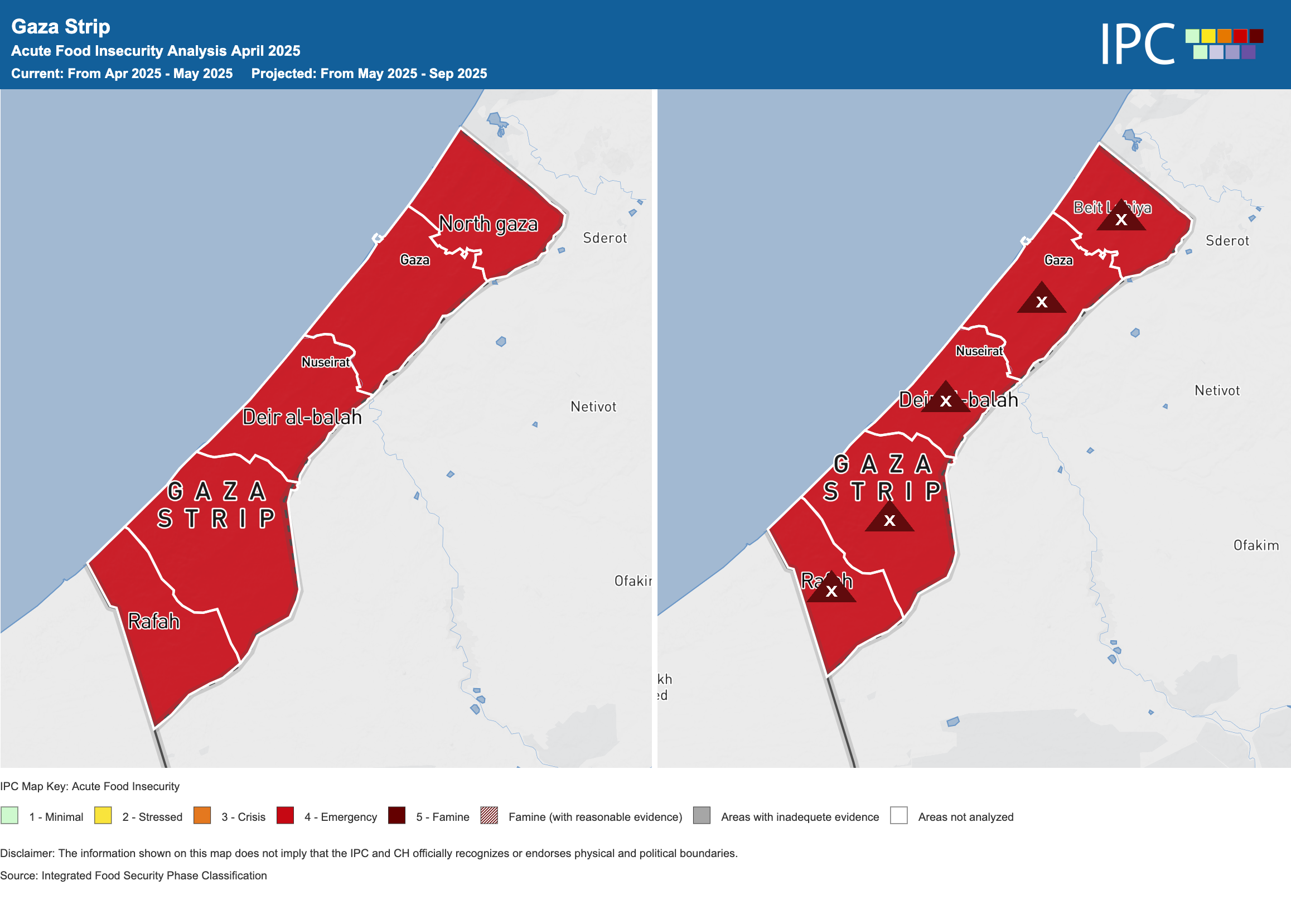 20 % des habitants de Gaza sont en état de famine et de déprivation majeure d’eau (Juin 2025)