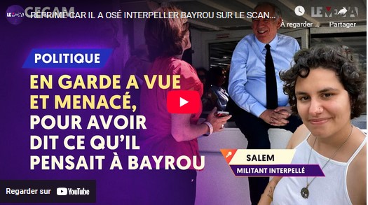 RÉPRIMÉ CAR IL A OSÉ INTERPELLER BAYROU SUR LE SCANDALE BETHARRAM ET SON BUDGET