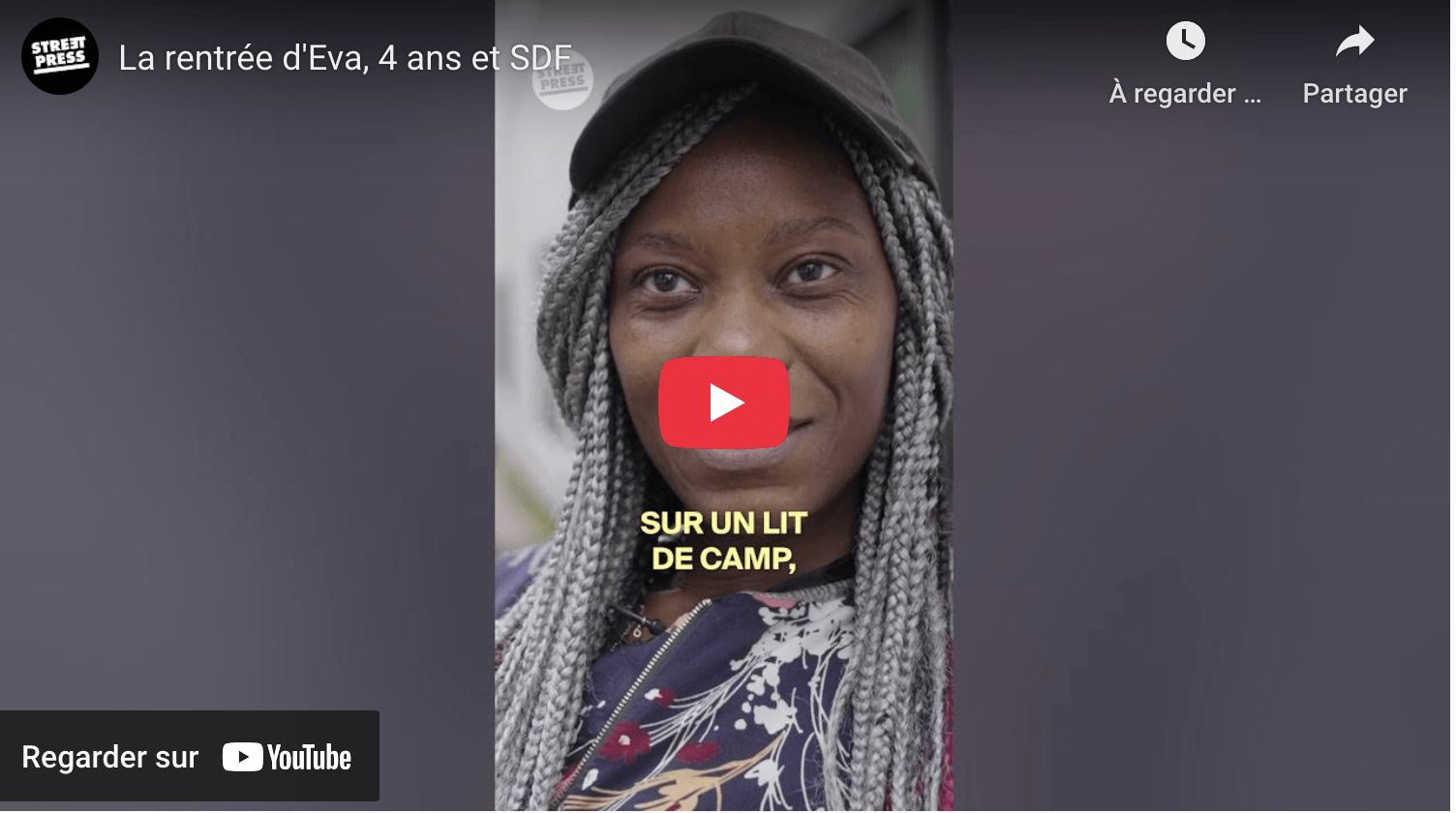 4 ans et SDF