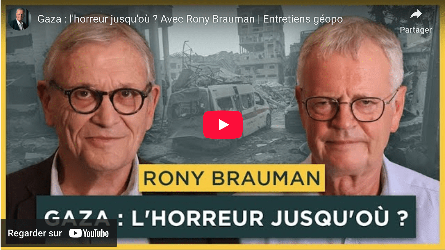 Gaza : l’horreur jusqu’où ? Avec Rony Brauman |