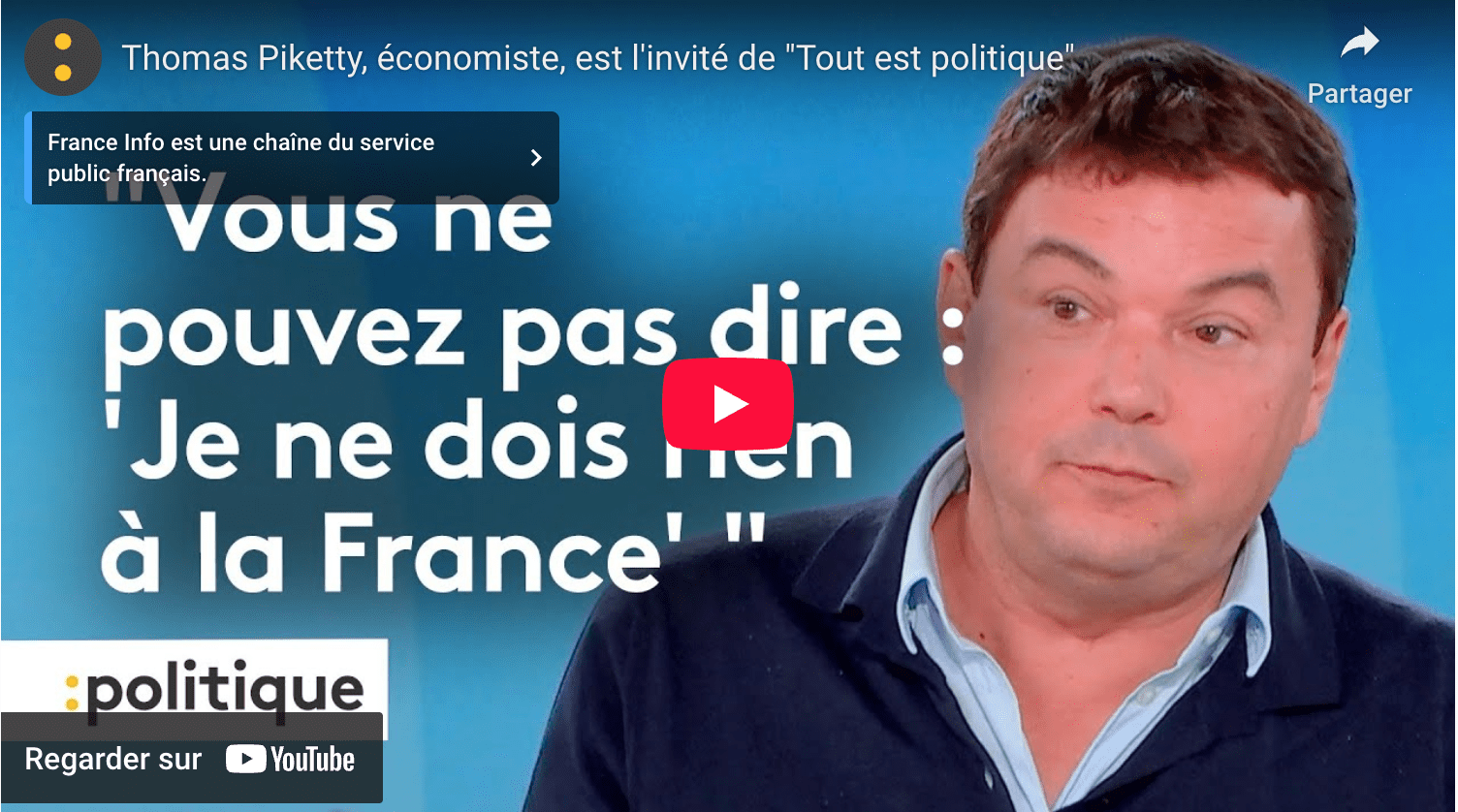 Taxe Zucman. Thomas Piketty, économiste
