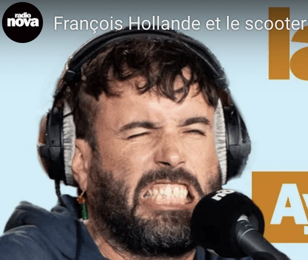 François Hollande et le scooter