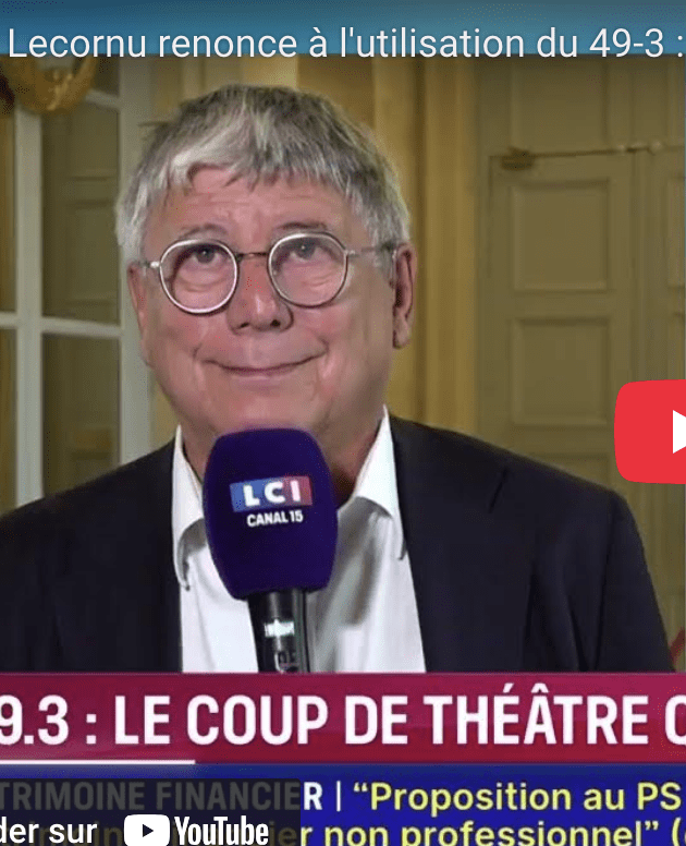 Lecornu renonce à l’utilisation du 49-3