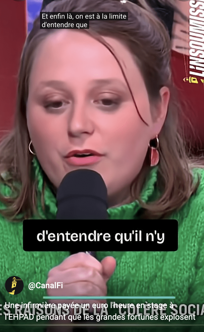 Une infirmière en stage à l’EHPAD