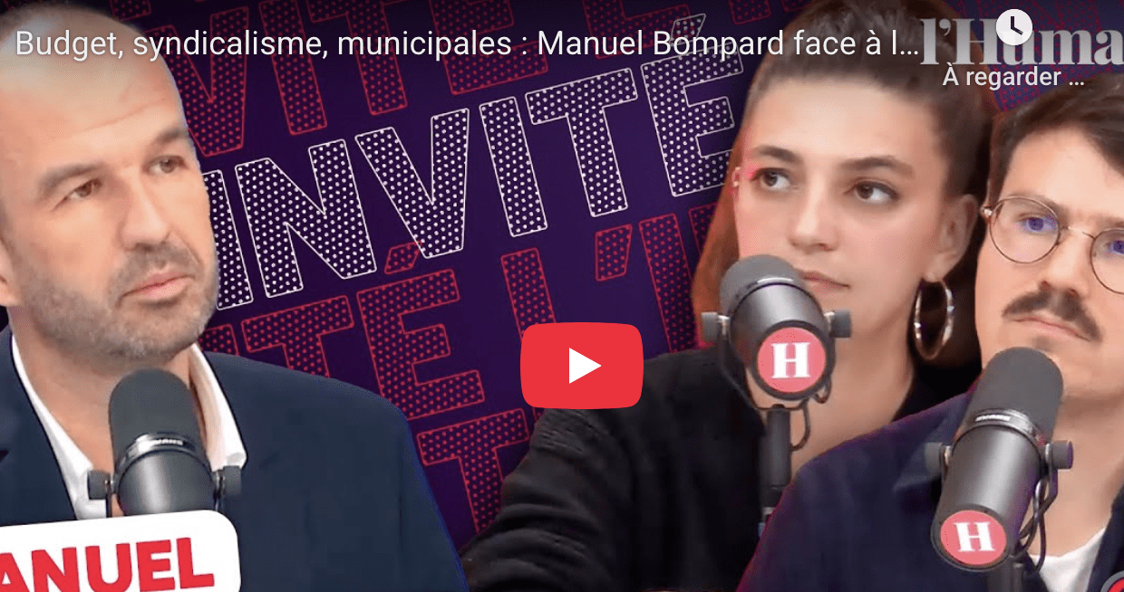 Manuel Bompard face à l’Huma