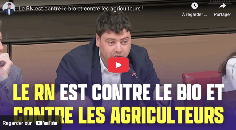 Le RN est contre le bio et contre les agriculteurs