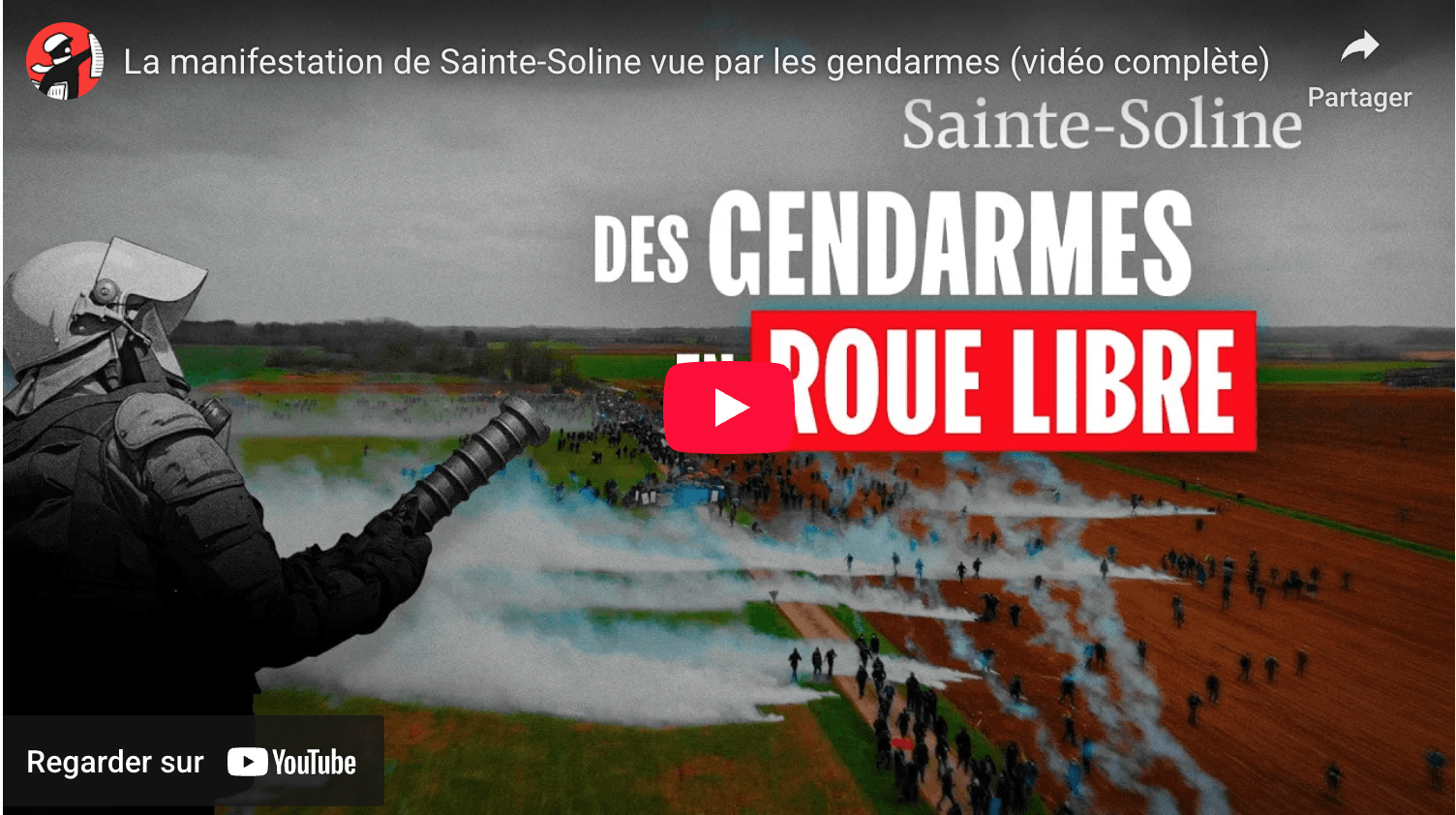 La manifestation de Sainte-Soline vue par les gendarmes (vidéo complète)
