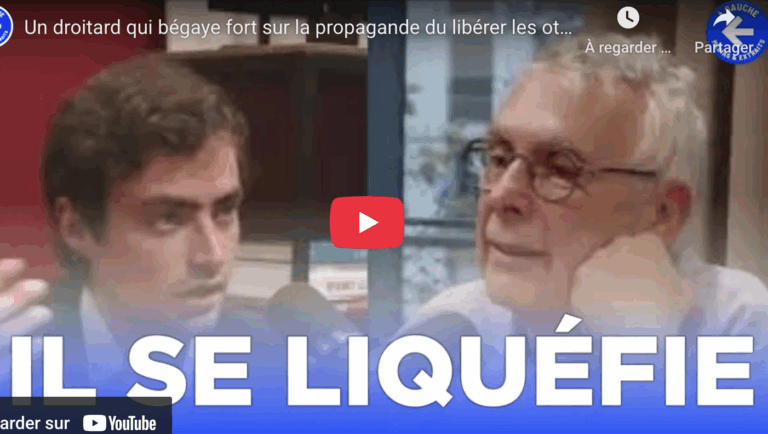 Un droitard qui bégaye fort