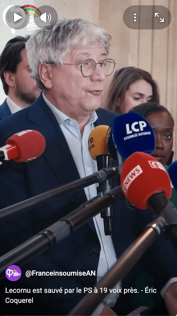 Lecornu est sauvé par le PS