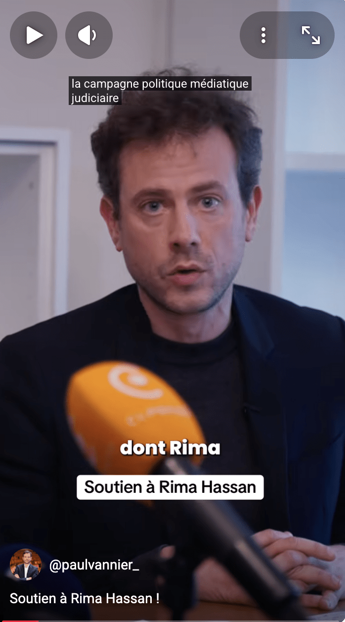 Soutien à Rima Hassan