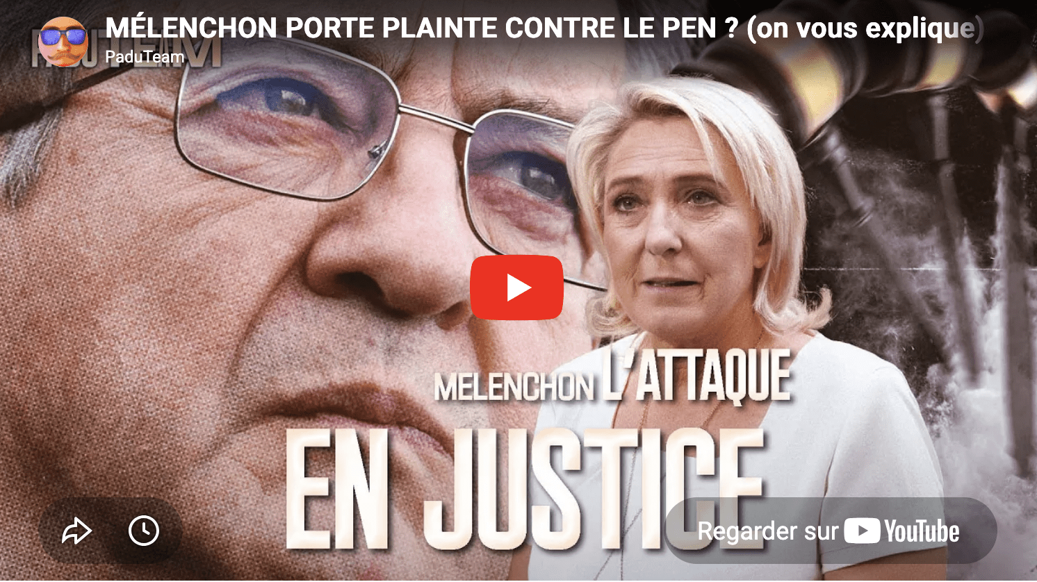 Mélenchon porte plainte contre Le Pen