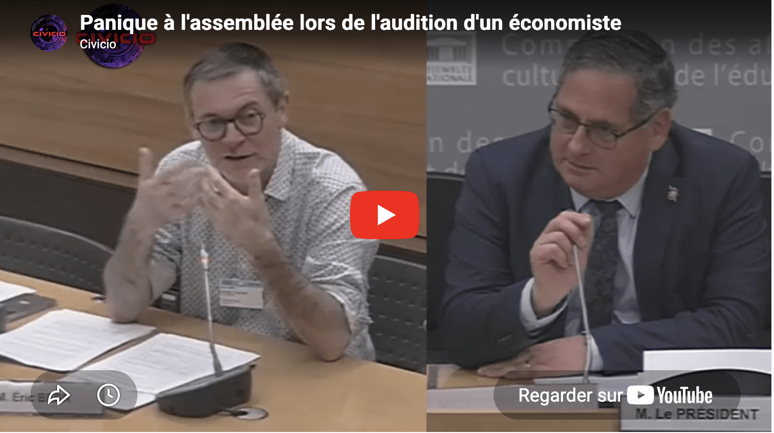 Audition d’un économiste