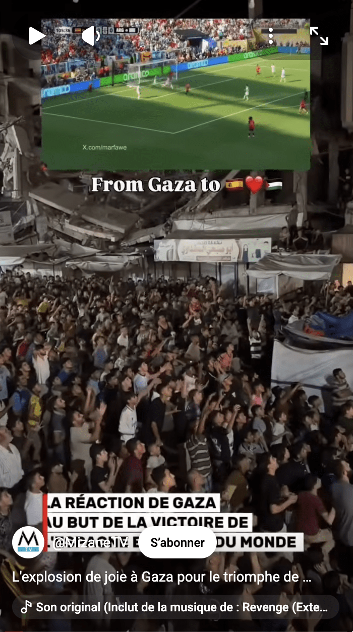 L'explosion de joie à Gaza