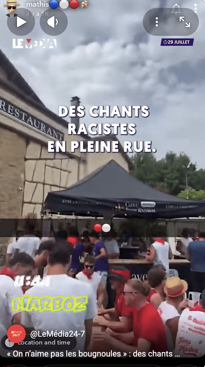 Chants racistes