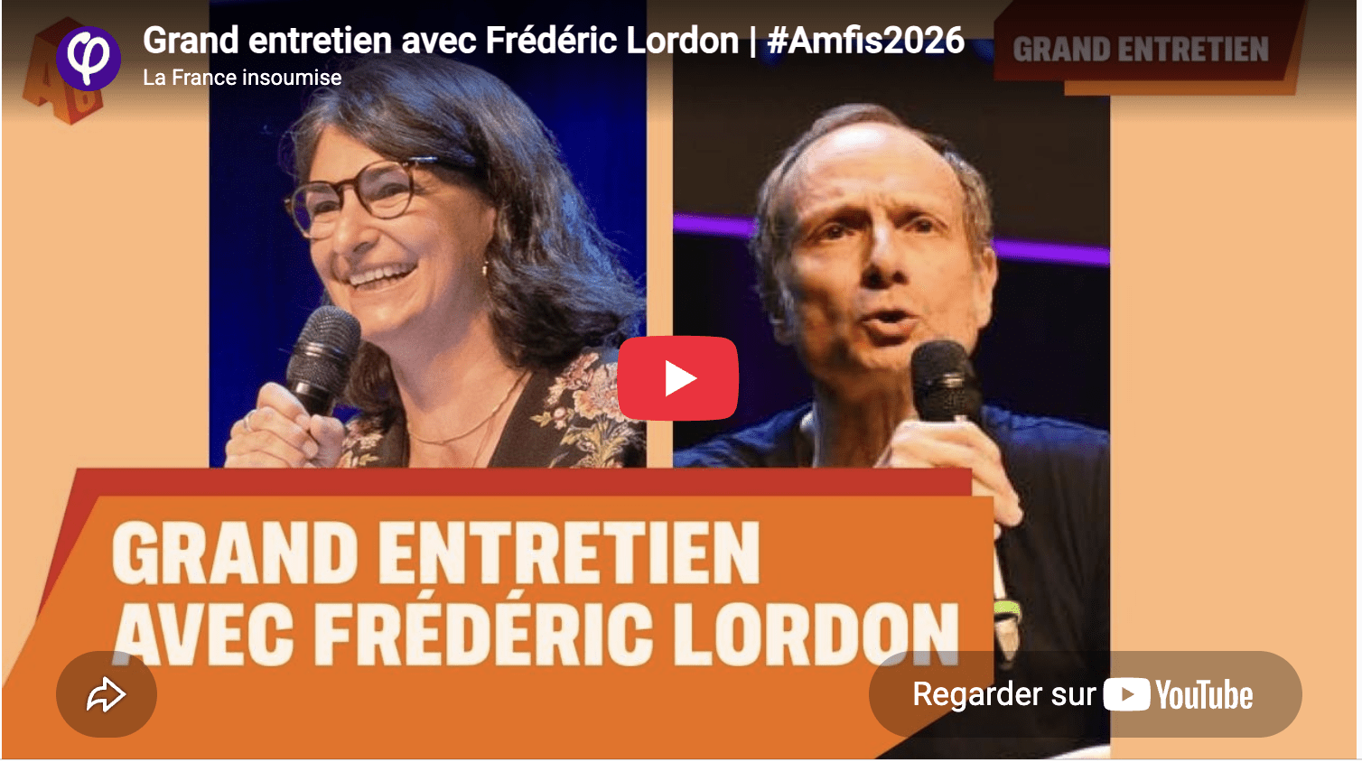 Grand entretien avec Frédéric Lordon | #Amfis2026
