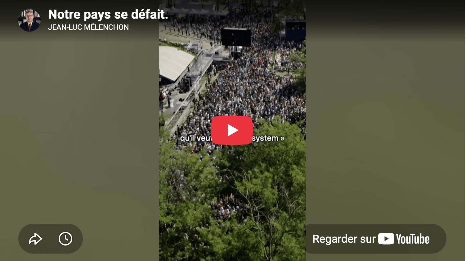 Notre pays se défait.