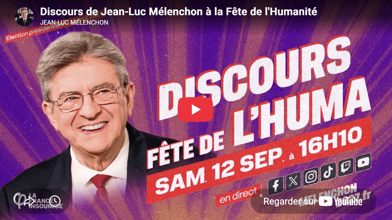Discours de JLM