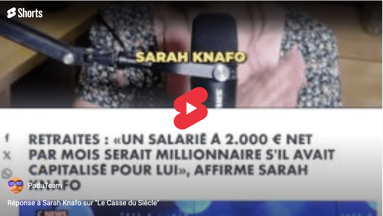 Réponse à Sarah Knafo